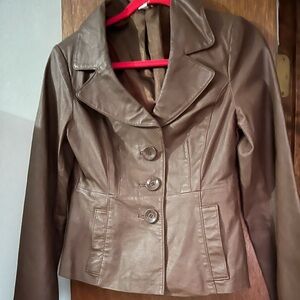 Guess Jeans Leather Jacket Size M